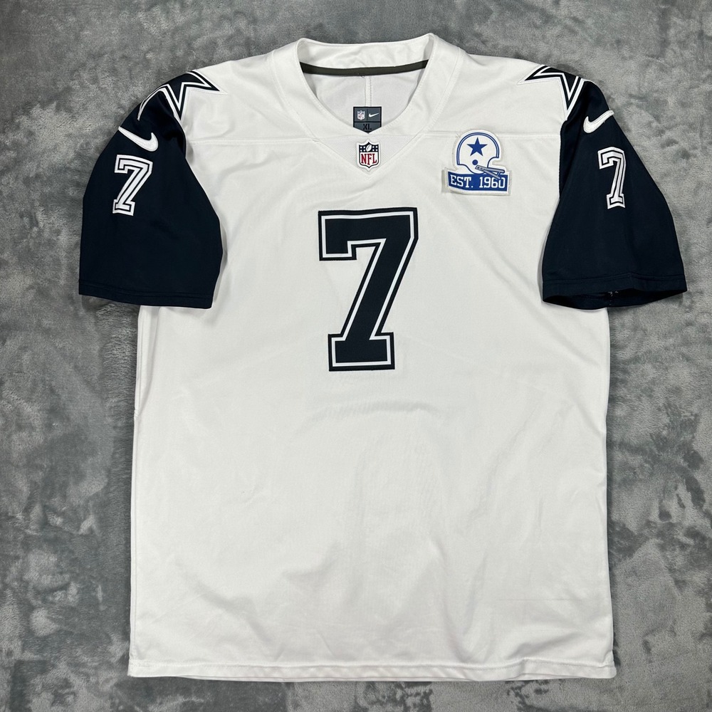 Nike Cowboys Trevon Diggs 7 Jersey Mens XL White Navy Est 1960 On Field Dallas